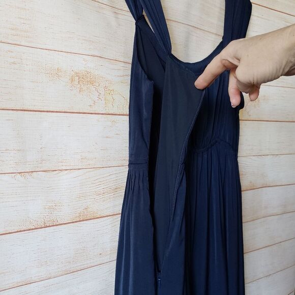 Kobi Halperin Sasha Strappy Midi Dress Midnight Blue Women's Size Medium - Picture 13 of 16